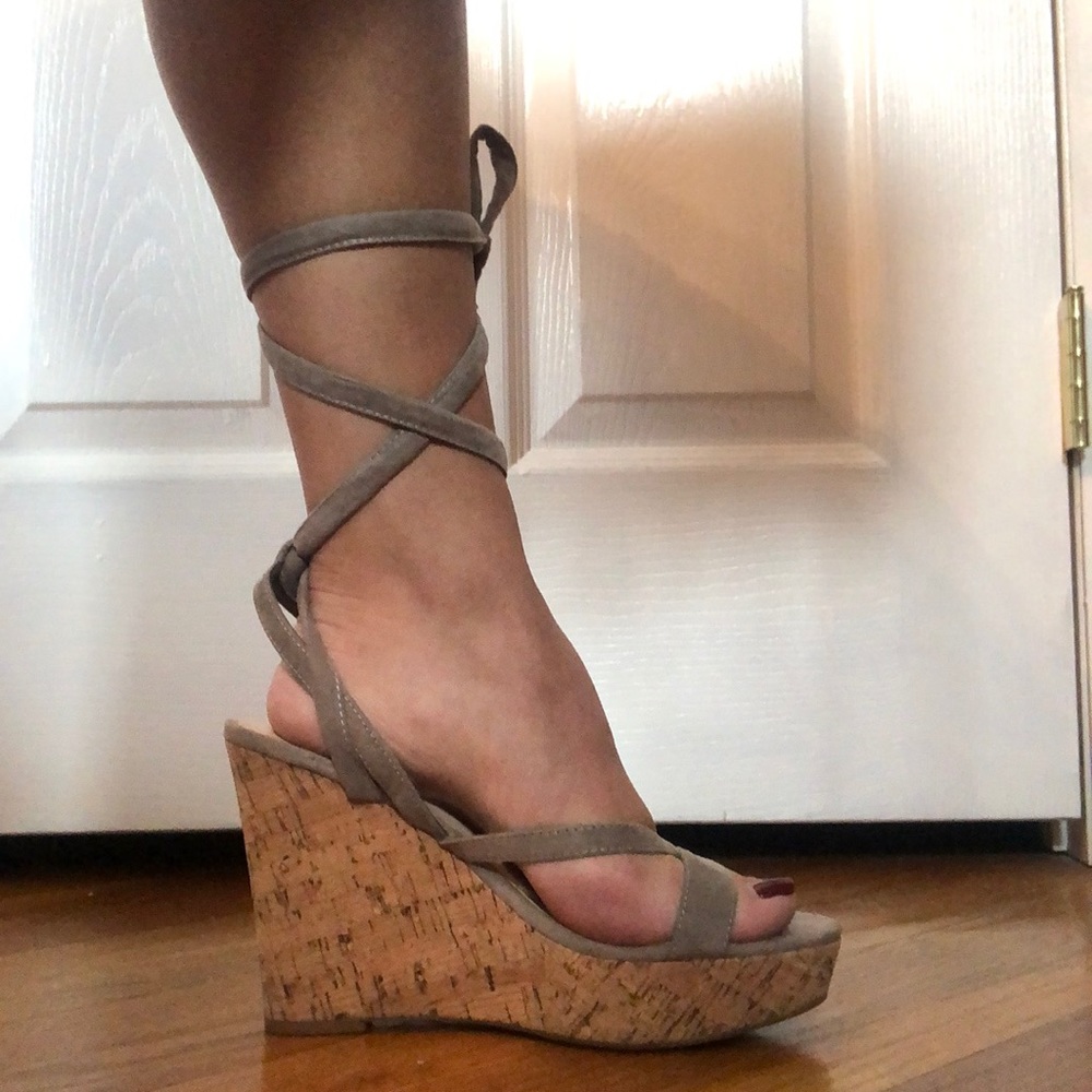 Lace up Guess Wedges